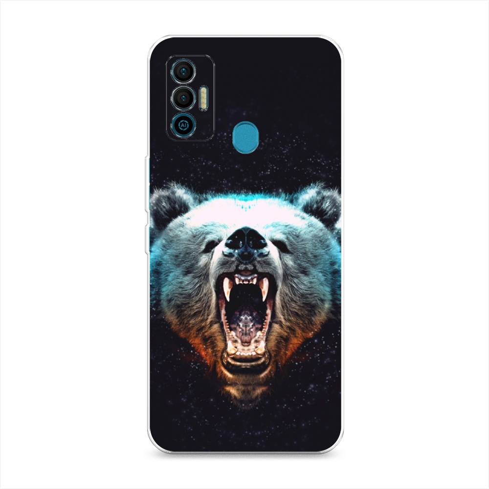 

Чехол Awog на Tecno Spark 7 "Медведь", Разноцветный, 301050-2