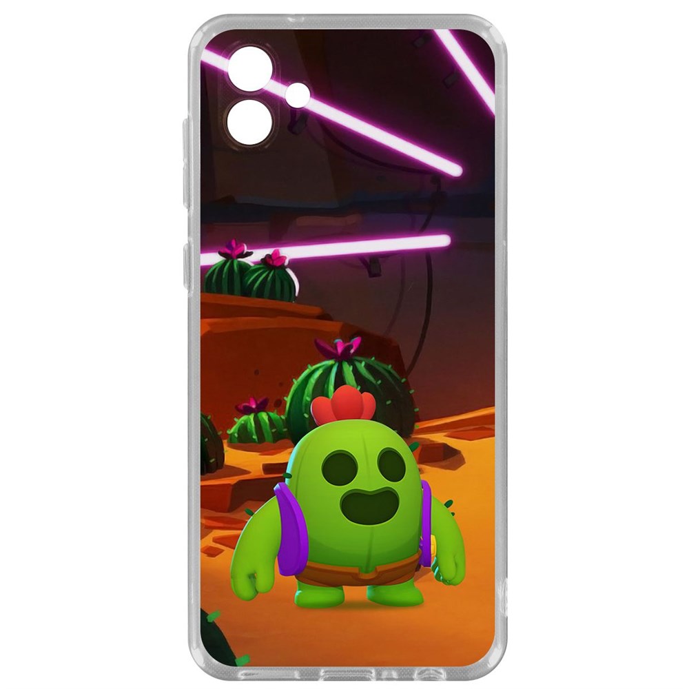 

Чехол-накладка Brawl Stars-Спайк для Samsung Galaxy A04 (A045), Прозрачный