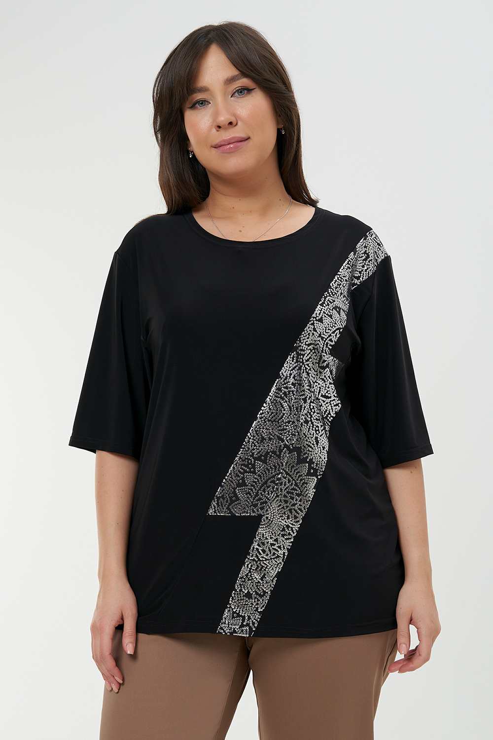 

Блуза женская OLSI 2306004 серебристая 70 RU, Серебристый, 2306004