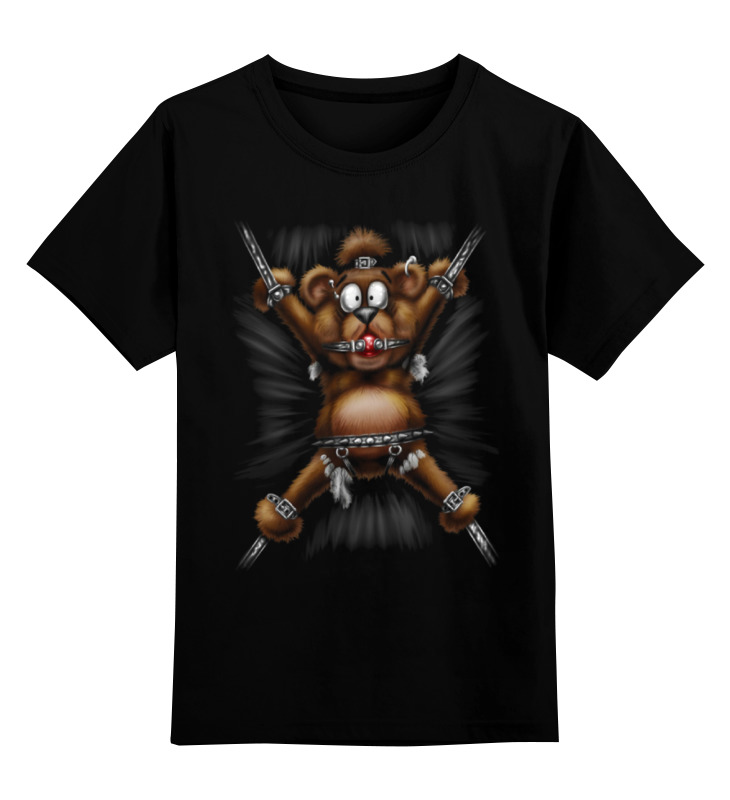 

Детская футболка Printio Bear bondage цв.черный р.128, 0000000923085