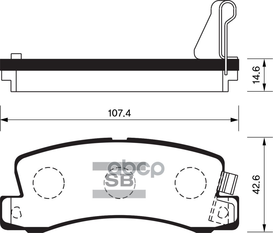 

Тормозные колодки Sangsin brake задние SP1208