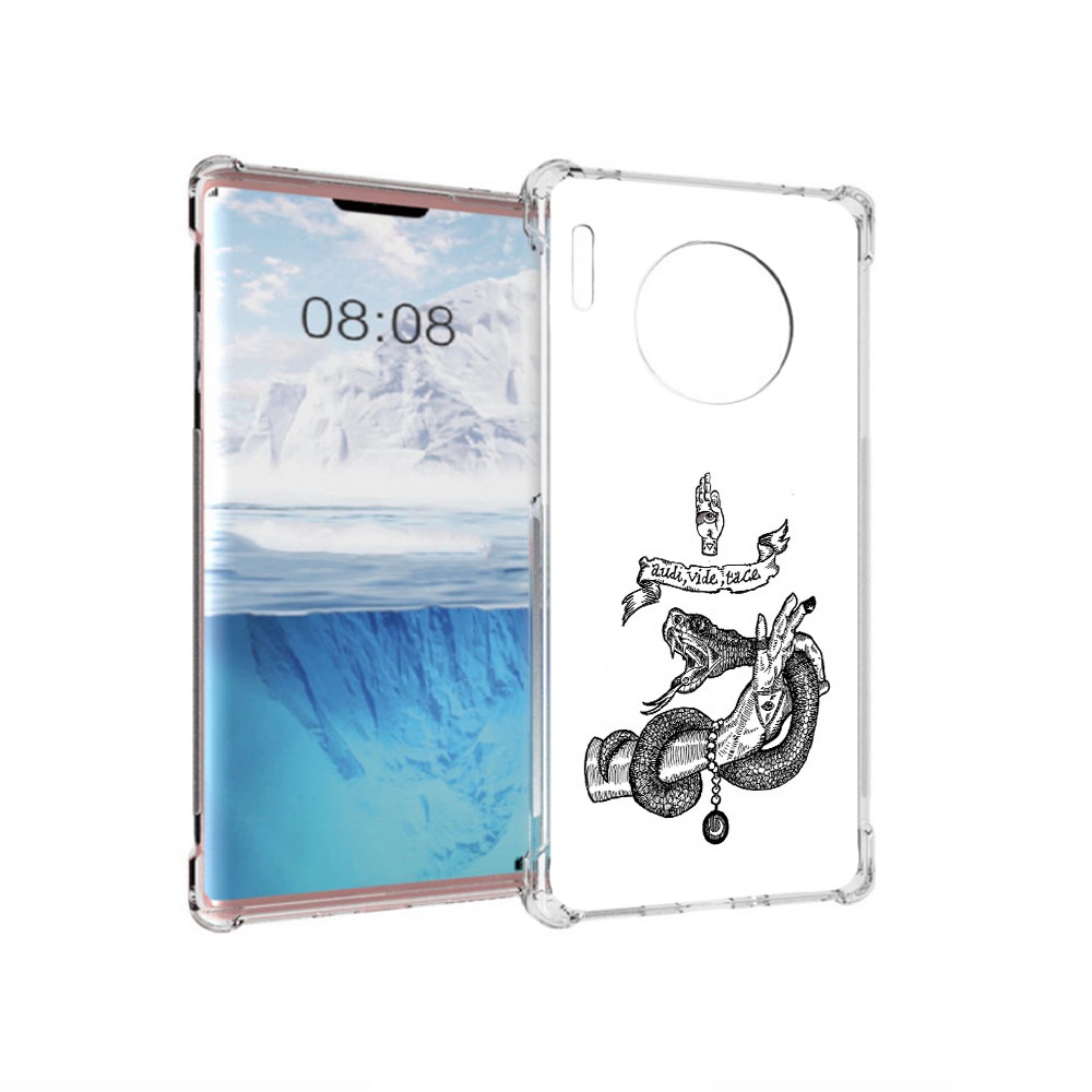 Чехол MyPads Tocco для Huawei Mate 30 Pro змея на руке рисунок