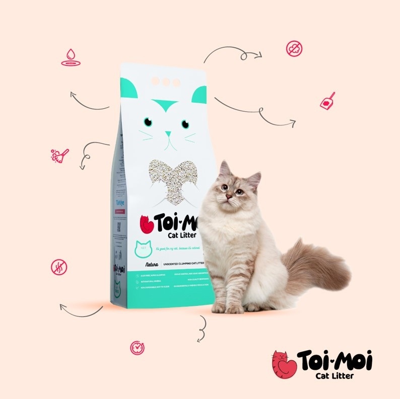 Наполнитель для кошачьих туалетов Toi-Moi без запаха, бентонитовый, 4,85 кг