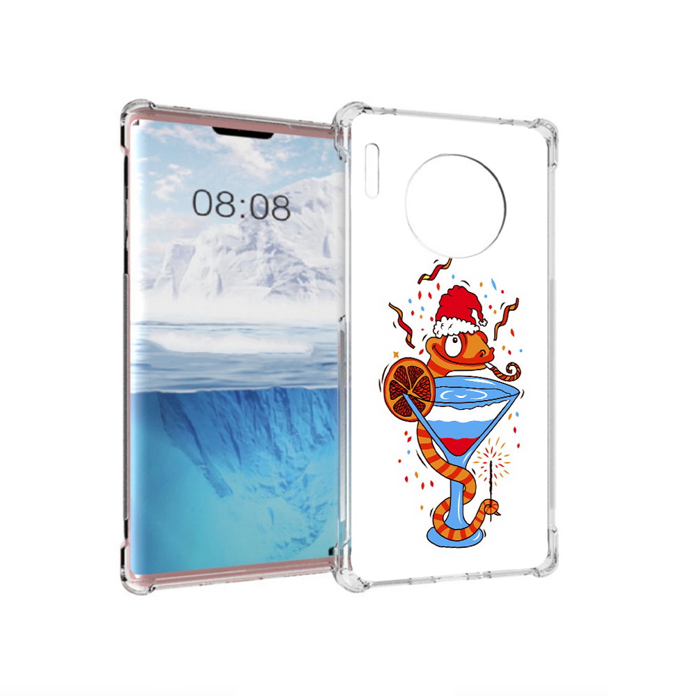 

Чехол MyPads Tocco для Huawei Mate 30 Pro змейка, Прозрачный, Tocco