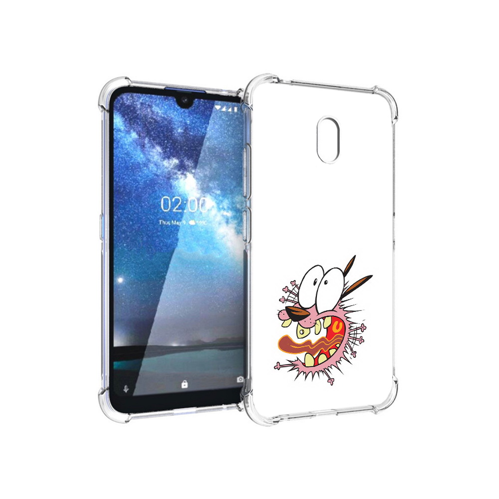 

Чехол MyPads Tocco для Nokia 2.2 испуганный бобик (PT134721.103.381), Прозрачный, Tocco
