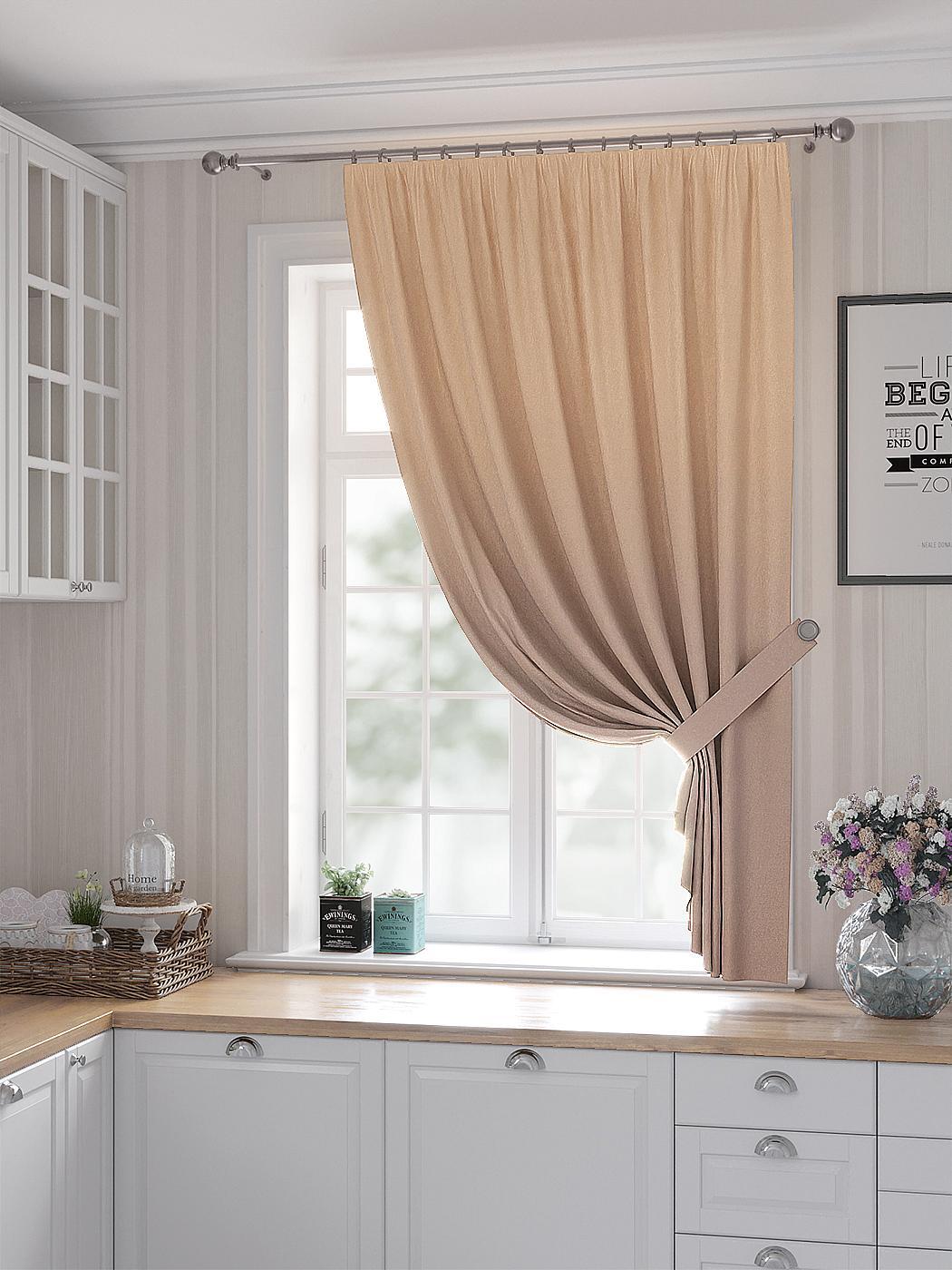 

Комплекты штор AT HOME Гвиронис высота 180 см, ширина 150 см, Бежевый, 530449