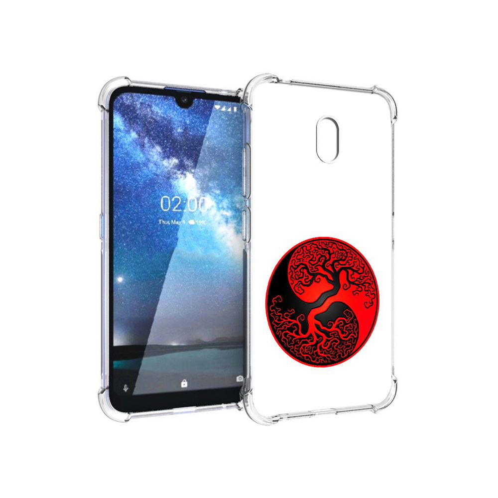 

Чехол MyPads Tocco для Nokia 2.2 инь янь дерево (PT134721.103.379), Прозрачный, Tocco