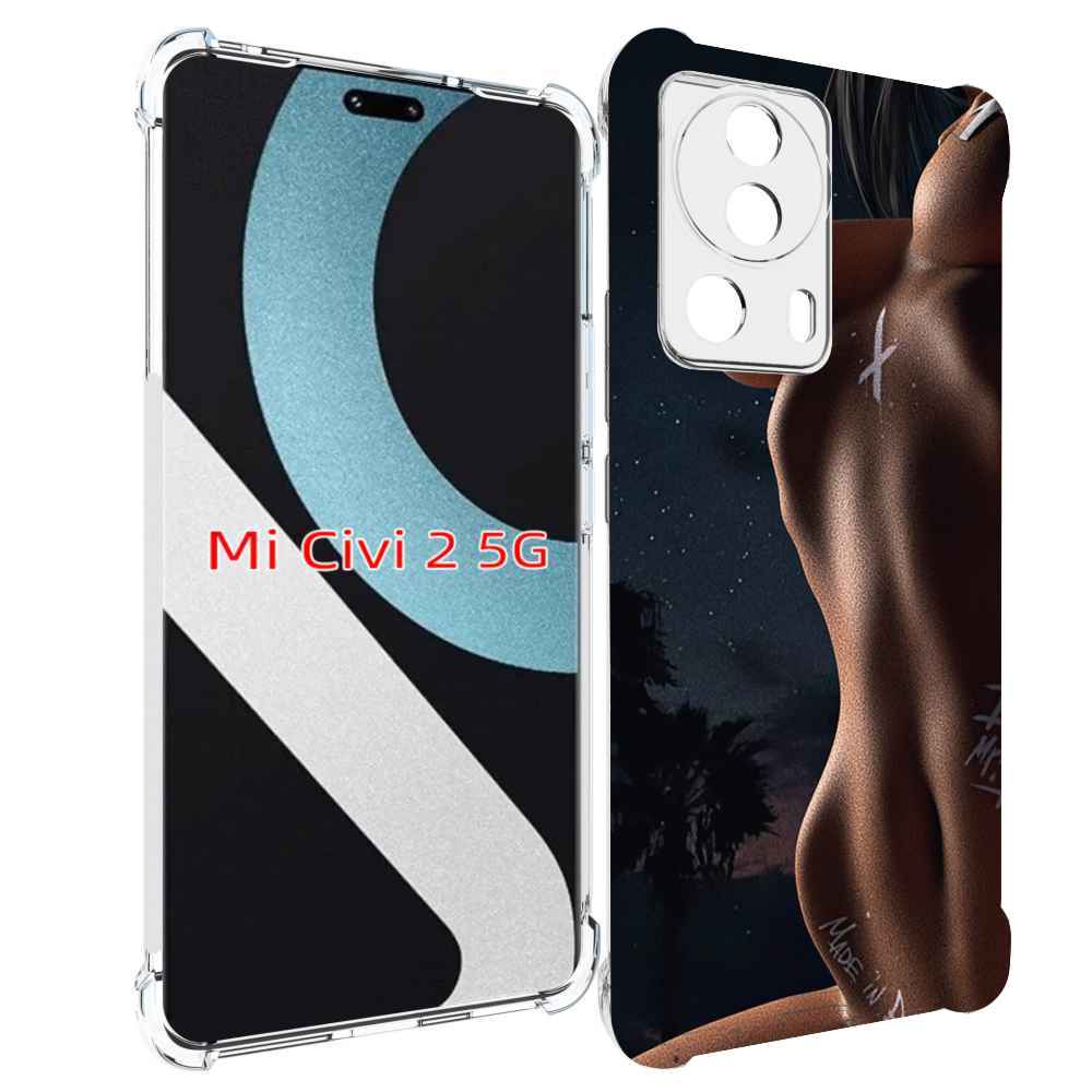 

Чехол MyPads белые-татуировки-на-теле для Xiaomi Civi 2, Прозрачный, Tocco