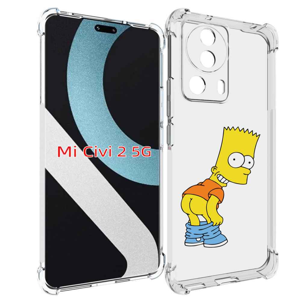 

Чехол MyPads барт-симпсон-довольный для Xiaomi Civi 2, Прозрачный, Tocco