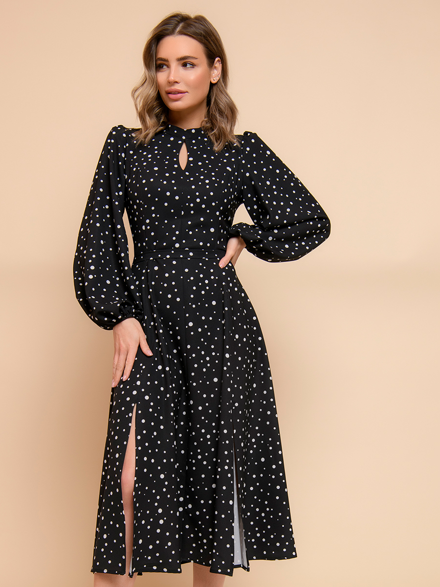 

Платье женское 1001dress 102372 черное 40 RU, Черный, 102372