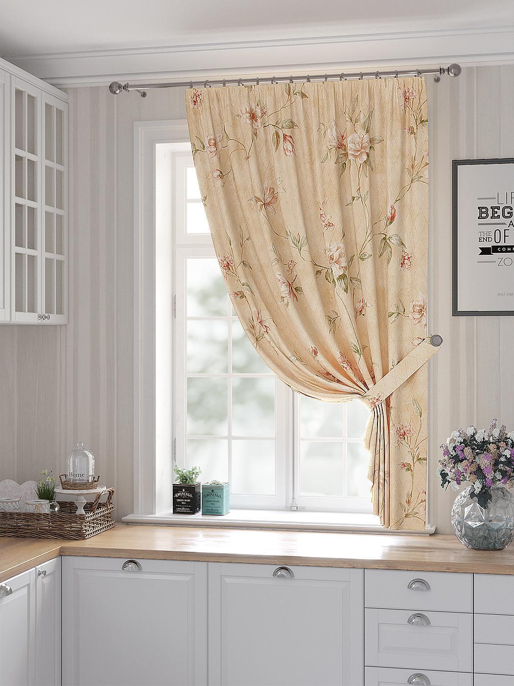 

Комплекты штор AT HOME Минеквис высота 180 см, ширина 150 см, Бежевый, 530264