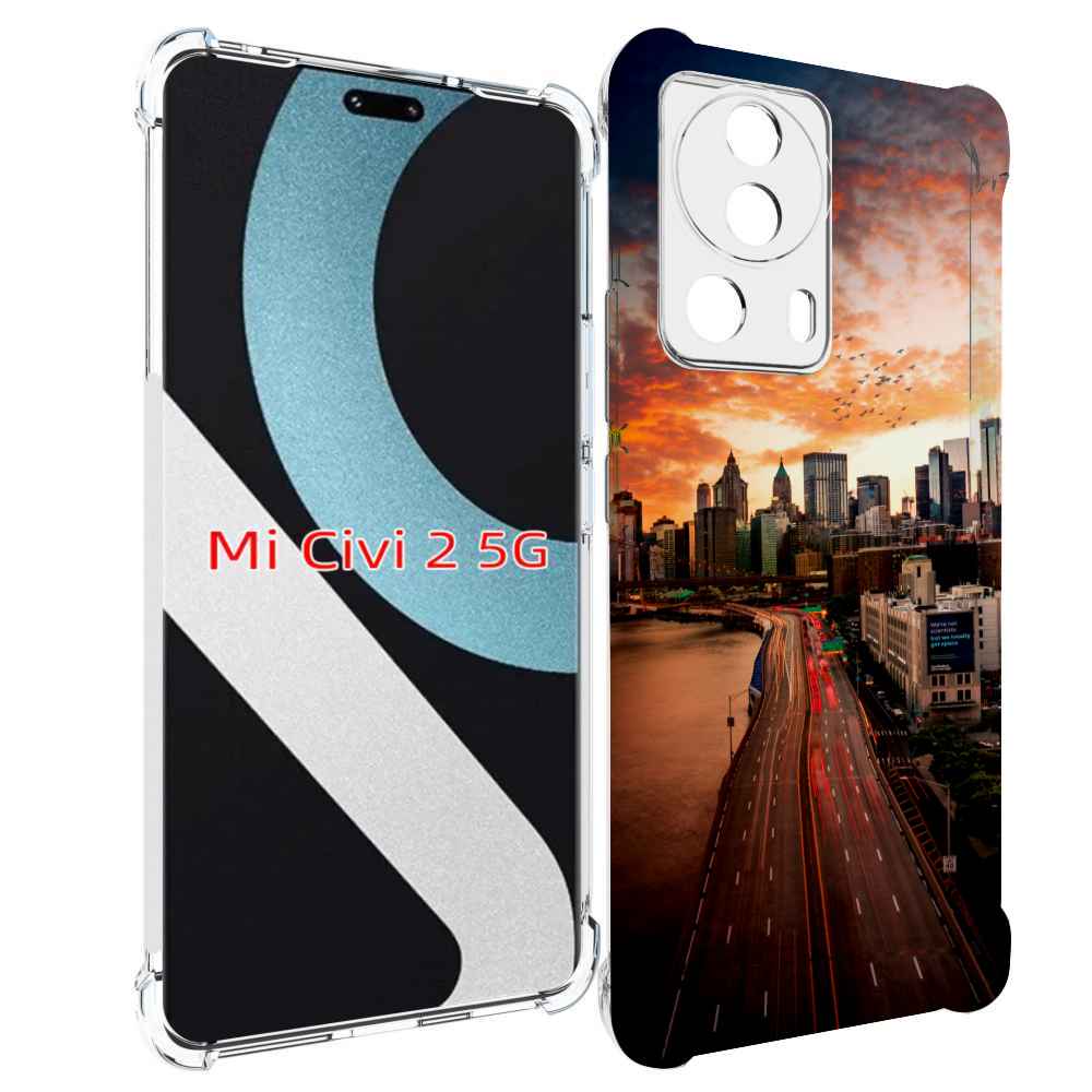 

Чехол MyPads американский город фото для Xiaomi Civi 2, Прозрачный, Tocco