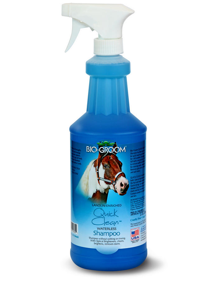 фото Шампунь без смывания bio-groom quick clean для лошадей, 1 л