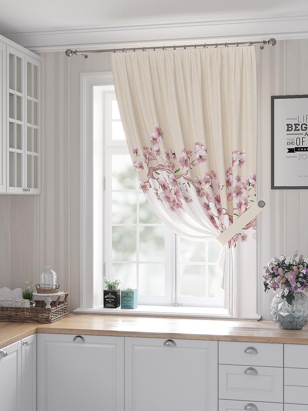 

Комплекты штор AT HOME Клонвирс высота 180 см, ширина 150 см, Бежевый, 530244