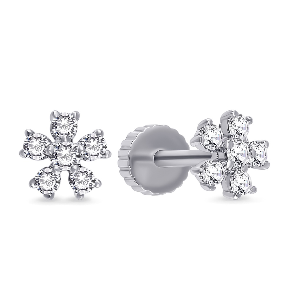 

Пирсинг из серебра 585Gold 908000128, фианит, 908000128