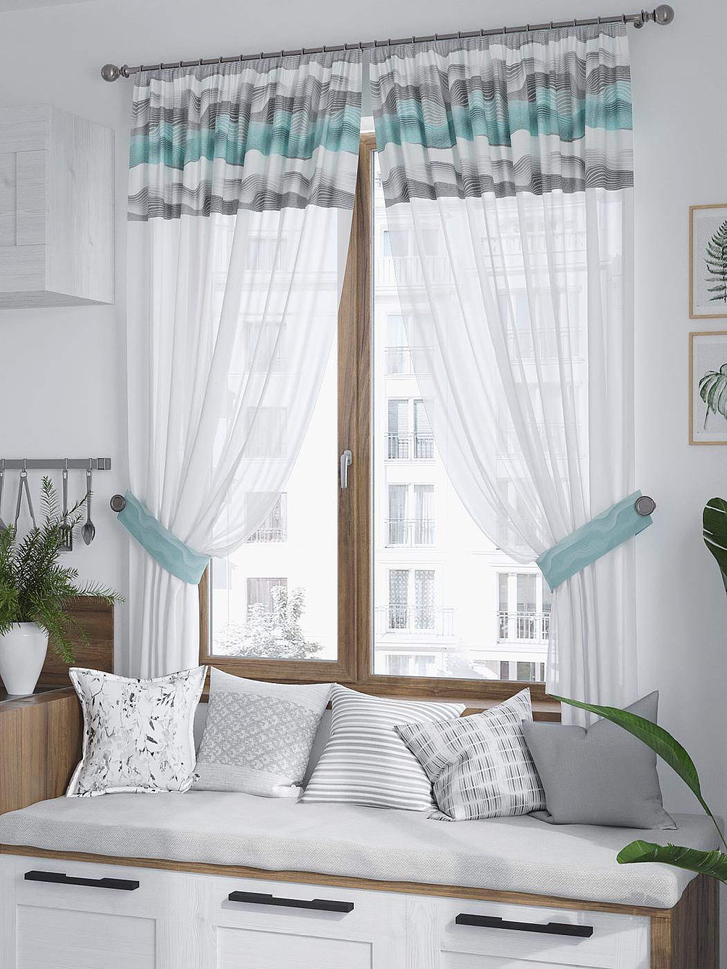 

Комплекты штор AT HOME Лимикронис высота 180 см, ширина 150 см, Белый, 529141