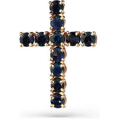 

Крестик из красного золота с 11 сапфирами Master Brilliant 8-391-02, 8-391-02