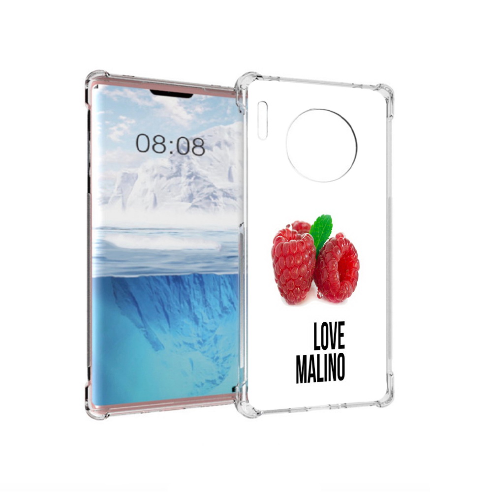 

Чехол MyPads Tocco для Huawei Mate 30 Pro Бренд лове малино, Прозрачный, Tocco