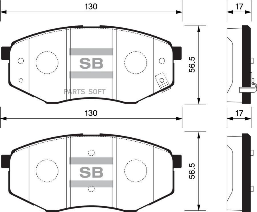 

Колодки передние KIA i45/ix20/ix35/SonataVI/Tucson/Soul II/Sportage SANGSIN BRAKE SP1374