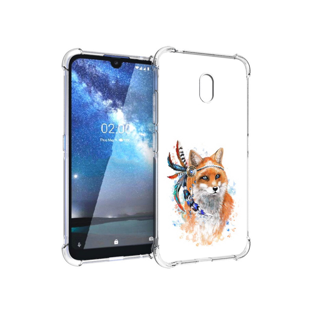 

Чехол MyPads Tocco для Nokia 2.2 инду лиса (PT134721.103.377), Прозрачный, Tocco