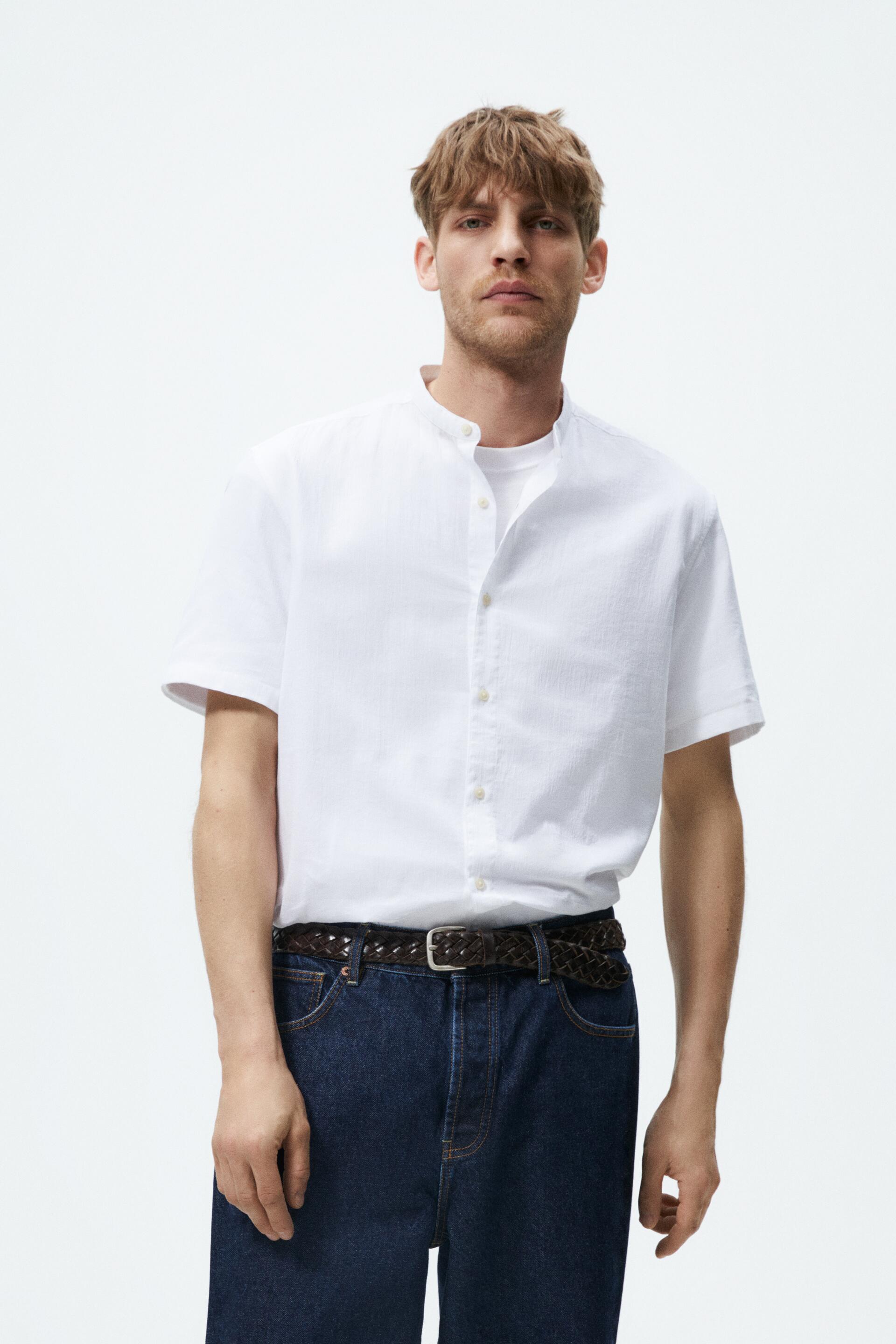 

Рубашка мужская ZARA 06103470 белая S (доставка из-за рубежа), 06103470