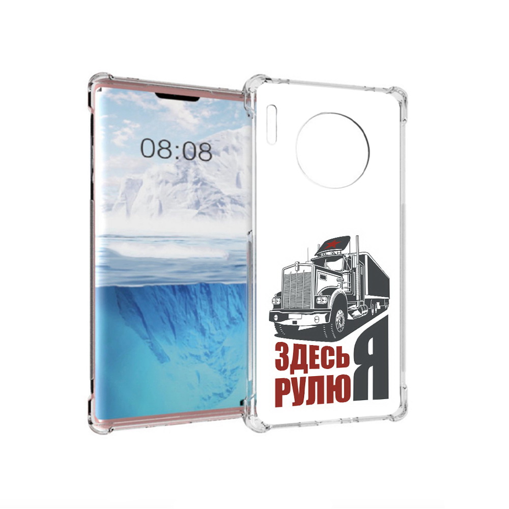 

Чехол MyPads Tocco для Huawei Mate 30 Pro здесь я рулю, Прозрачный, Tocco