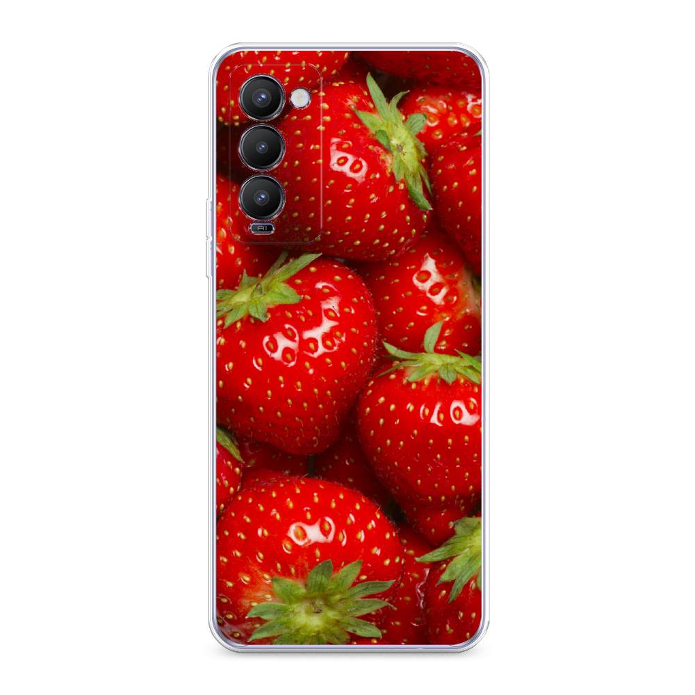 

Чехол Awog на Tecno Camon 18/18T "Клубника", Разноцветный, 300950-10