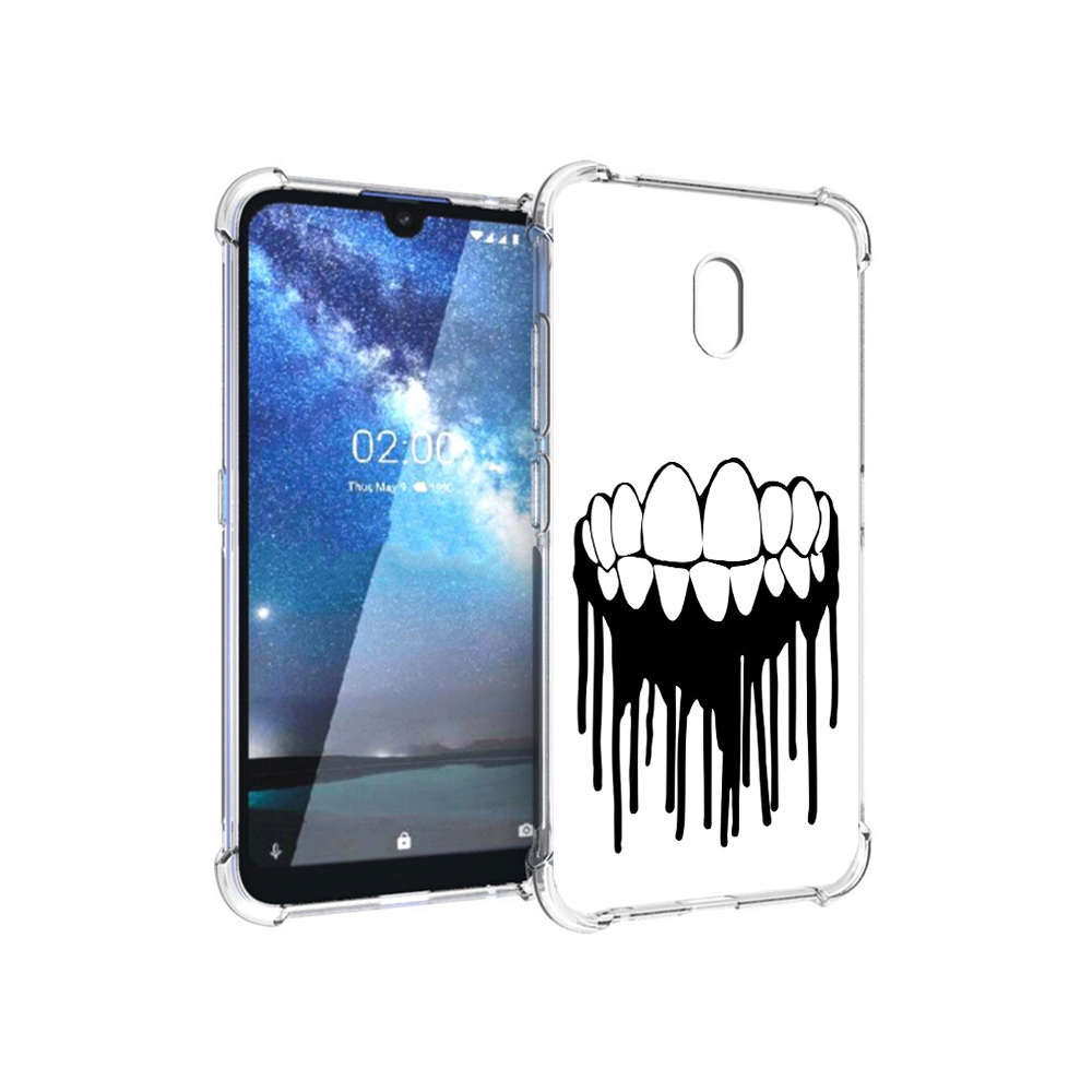 

Чехол MyPads Tocco для Nokia 2.2 зубы (PT134721.103.372), Прозрачный, Tocco