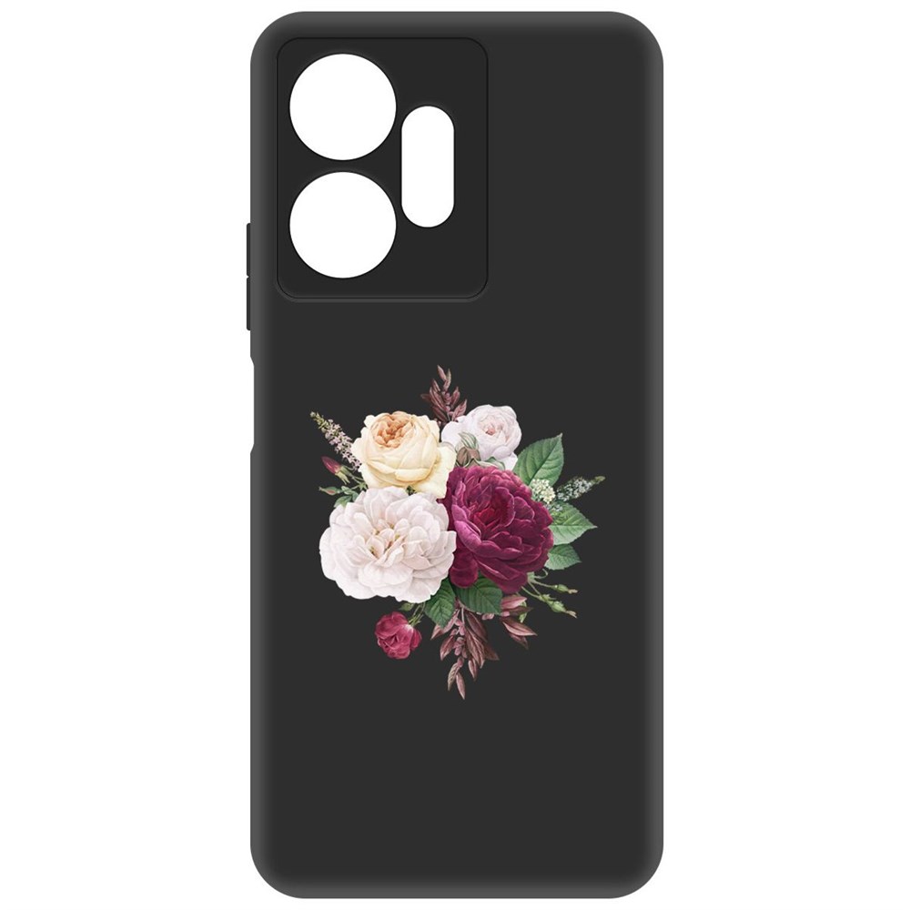 

Чехол-накладка Софт Цветочная композиция для Infinix Zero 20 4G, Черный