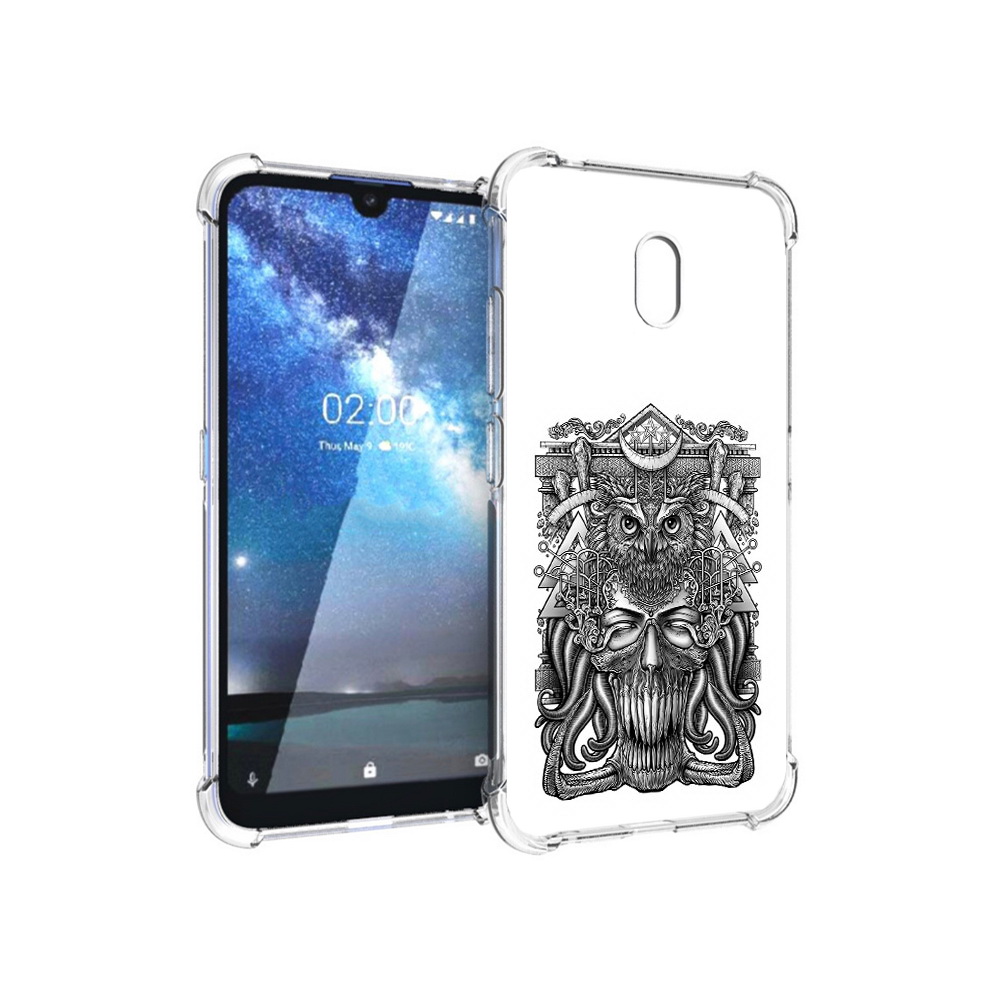 

Чехол MyPads Tocco для Nokia 2.2 зубастая сова (PT134721.103.369), Прозрачный, Tocco