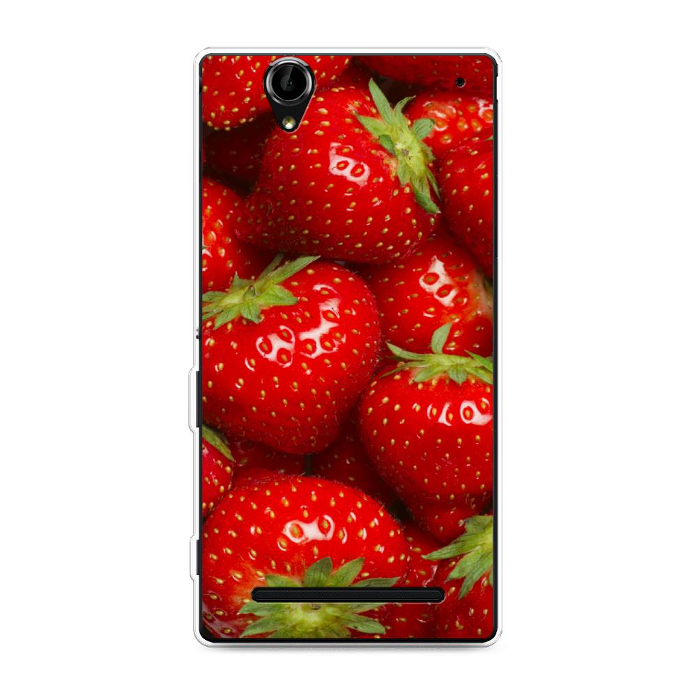 

Чехол Awog на Sony Xperia T2 Ultra "Клубника", Разноцветный, 50950-10