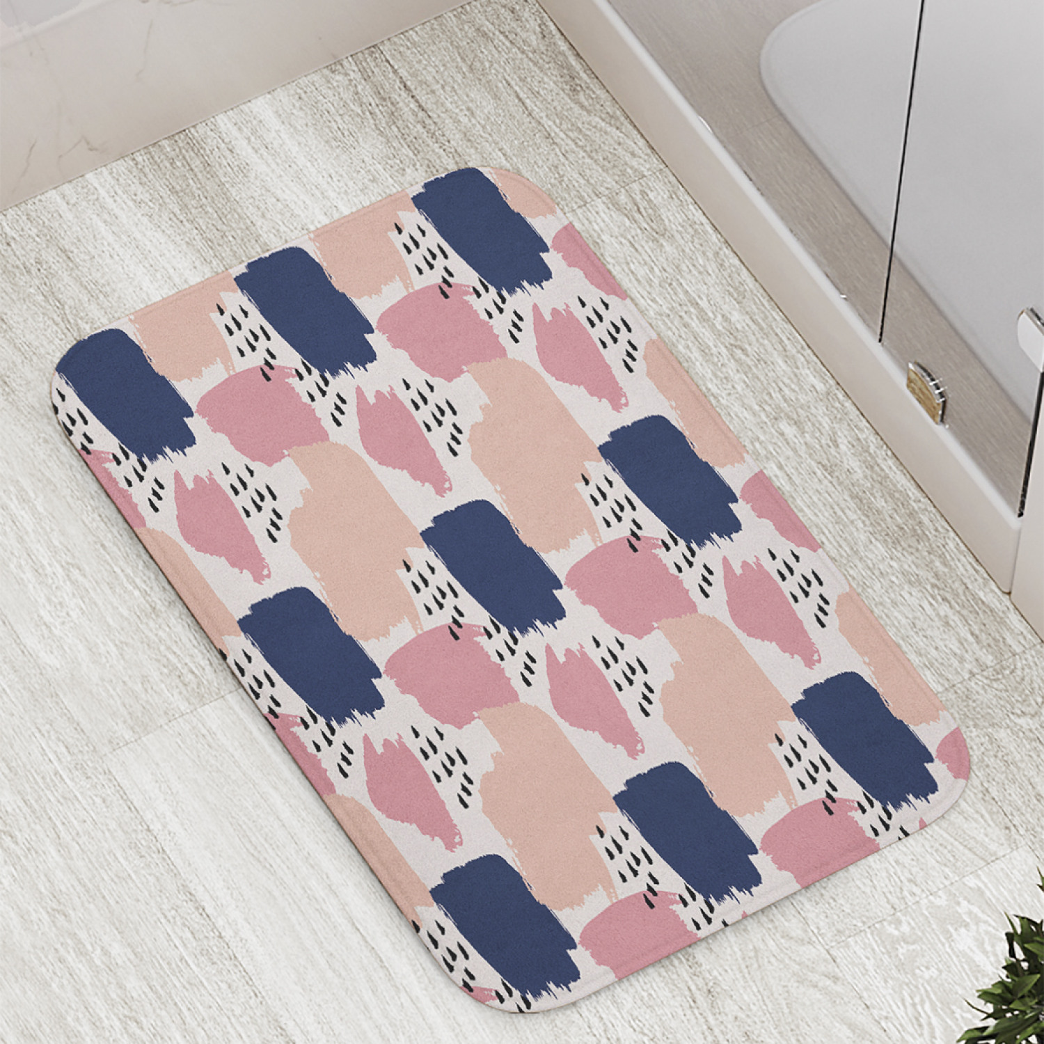 

Коврик противоскользящий JoyArty "Абстрактный печворк" для ванной, сауны, бассейна,77х52см, Абстрактный печворк