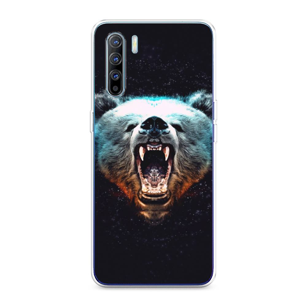 

Чехол Awog на Oppo A91/Reno 3 "Медведь", Разноцветный, 252450-2