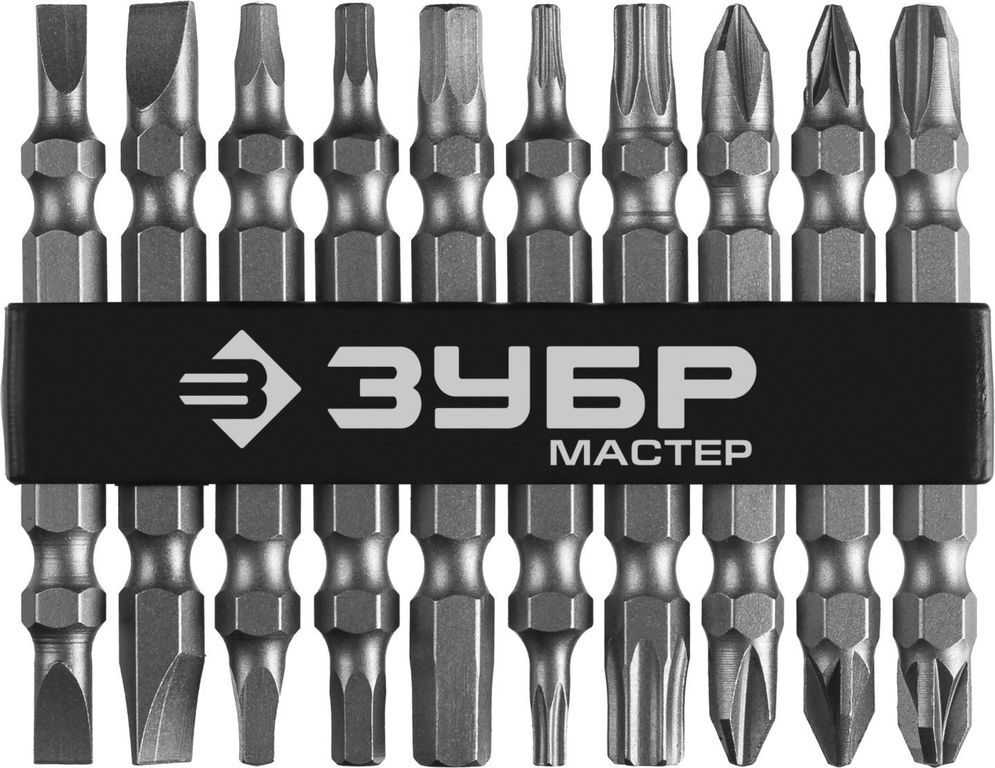 

Набор бит МХ-10 Cr-V, двусторонние для шуруповерта ЗУБР 26089-H10