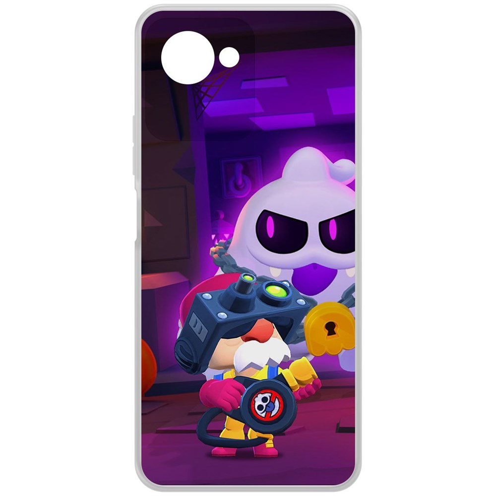 

Чехол-накладка Brawl Stars-Охотник за Скуиками Гэйл для Realme C30s, Прозрачный