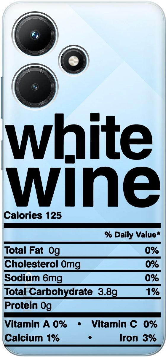 

Силиконовый чехол на Infinix Hot 30i "Wine" прозрачный, Прозрачный;черный, 159411