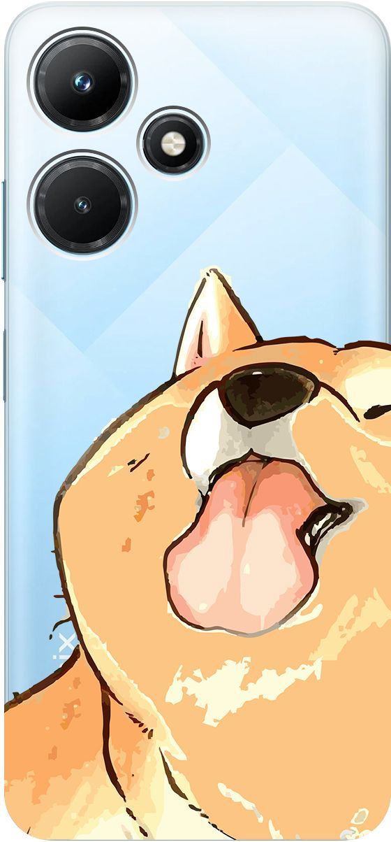 

Силиконовый чехол на Infinix Hot 30i "Shiba" прозрачный, Прозрачный;бежевый, 159411