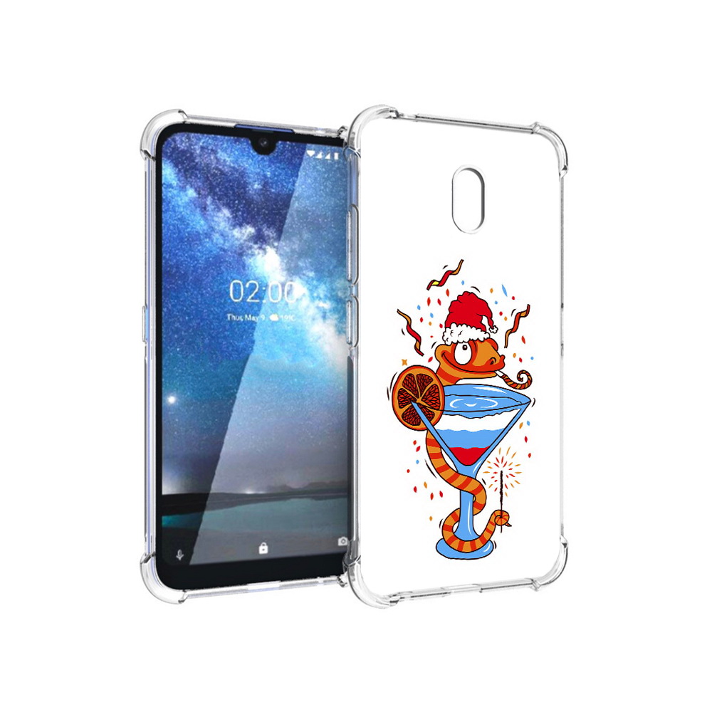 

Чехол MyPads Tocco для Nokia 2.2 змейка (PT134721.103.364), Прозрачный, Tocco