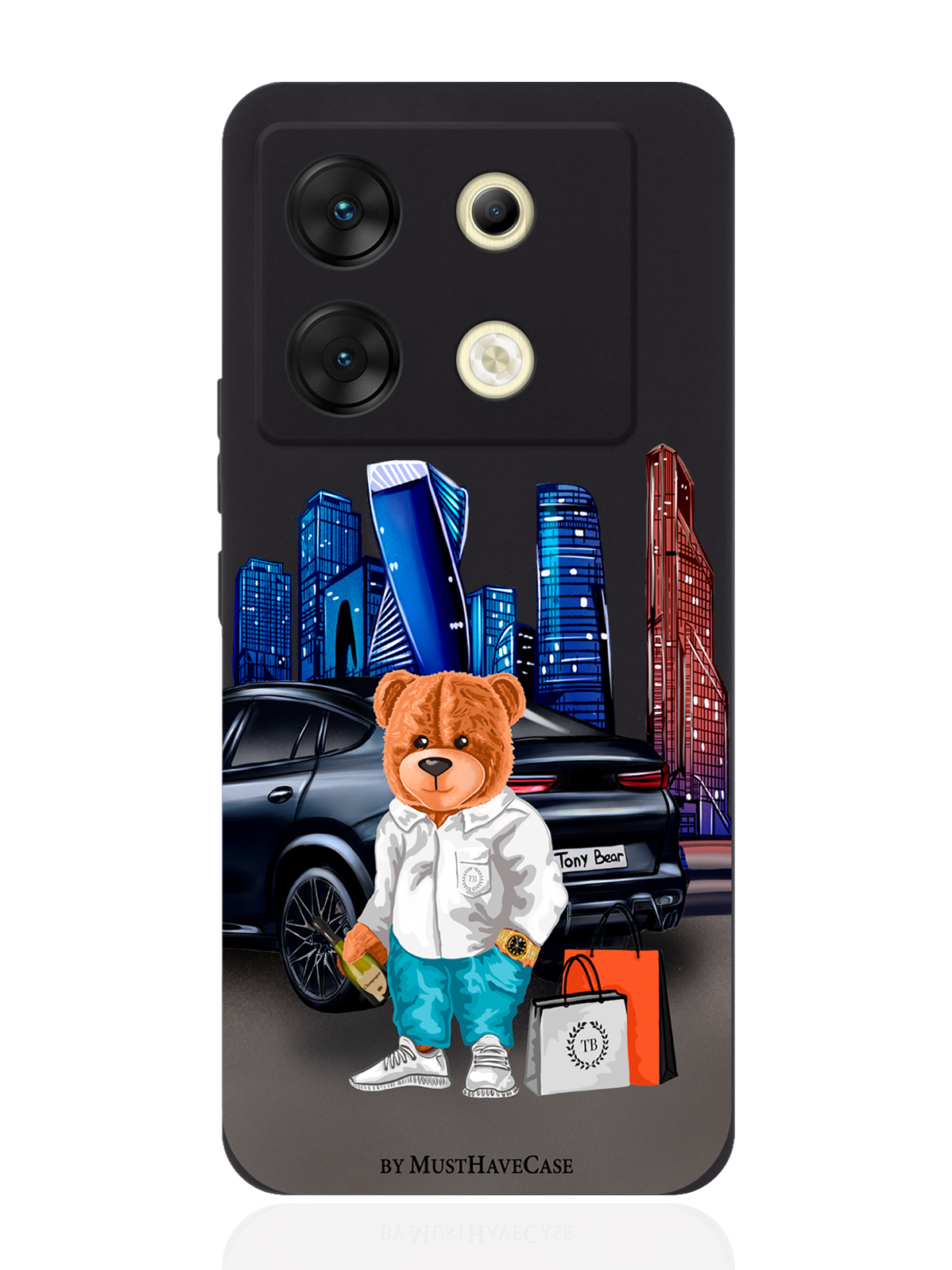 

Чехол для смартфона Infinix Zero 30 5G Tony Moscow city/ Тони Москва Сити, Черный;синий;коричневый, Infinix Zero 30 5G