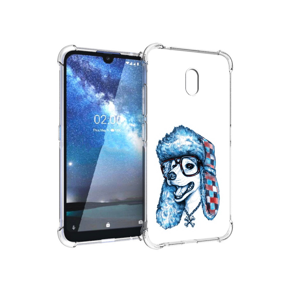 

Чехол MyPads Tocco для Nokia 2.2 зимний пес (PT134721.103.362), Прозрачный, Tocco
