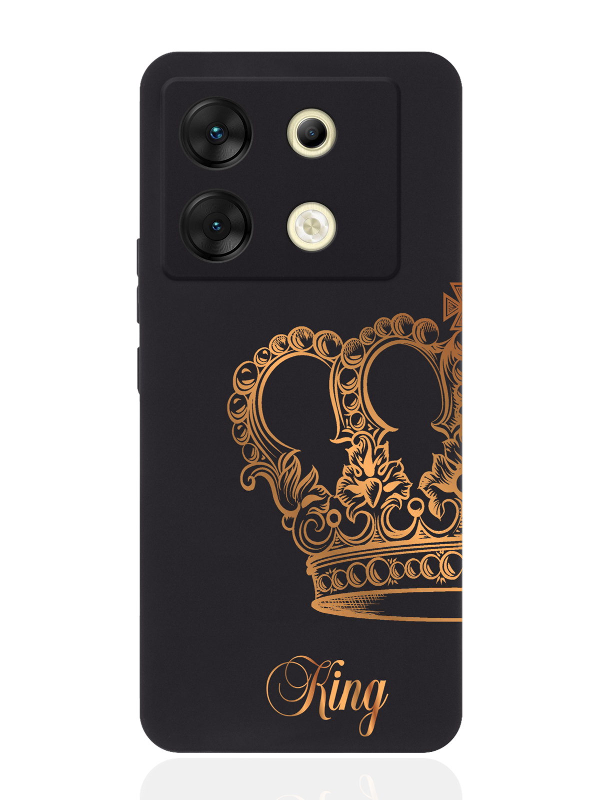 

Чехол для смартфона Infinix Zero 30 5G Парный чехол корона King, Черный, Infinix Zero 30 5G