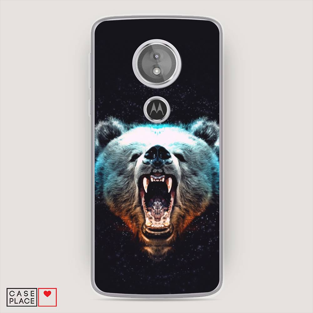

Чехол Awog на Motorola Moto E5 / Моторола Мото E5 "Медведь", Разноцветный, 241050-2