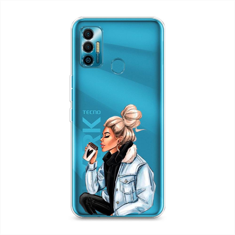 

Чехол Awog на Tecno Spark 7 "Cute girl", Разноцветный, 301050-7