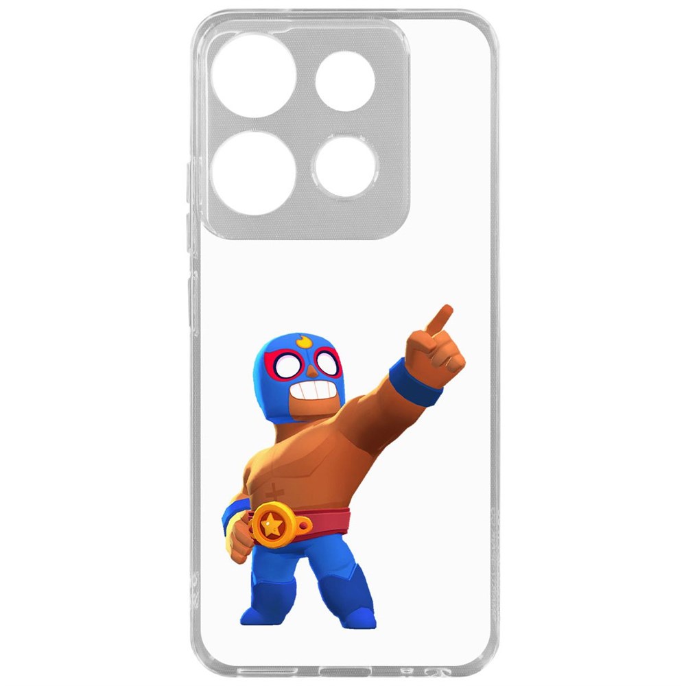 

Чехол-накладка Brawl Stars-Эль Примо для TECNO Spark Go 2023, Прозрачный