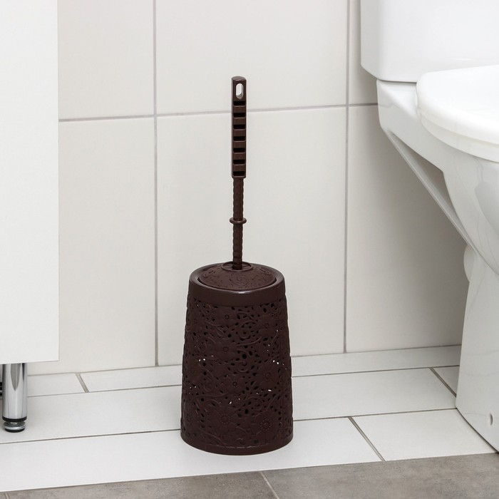 

DDSTYLE Ёршик для унитаза с подставкой «Ажурный», 14×14×45 см, цвет МИКС