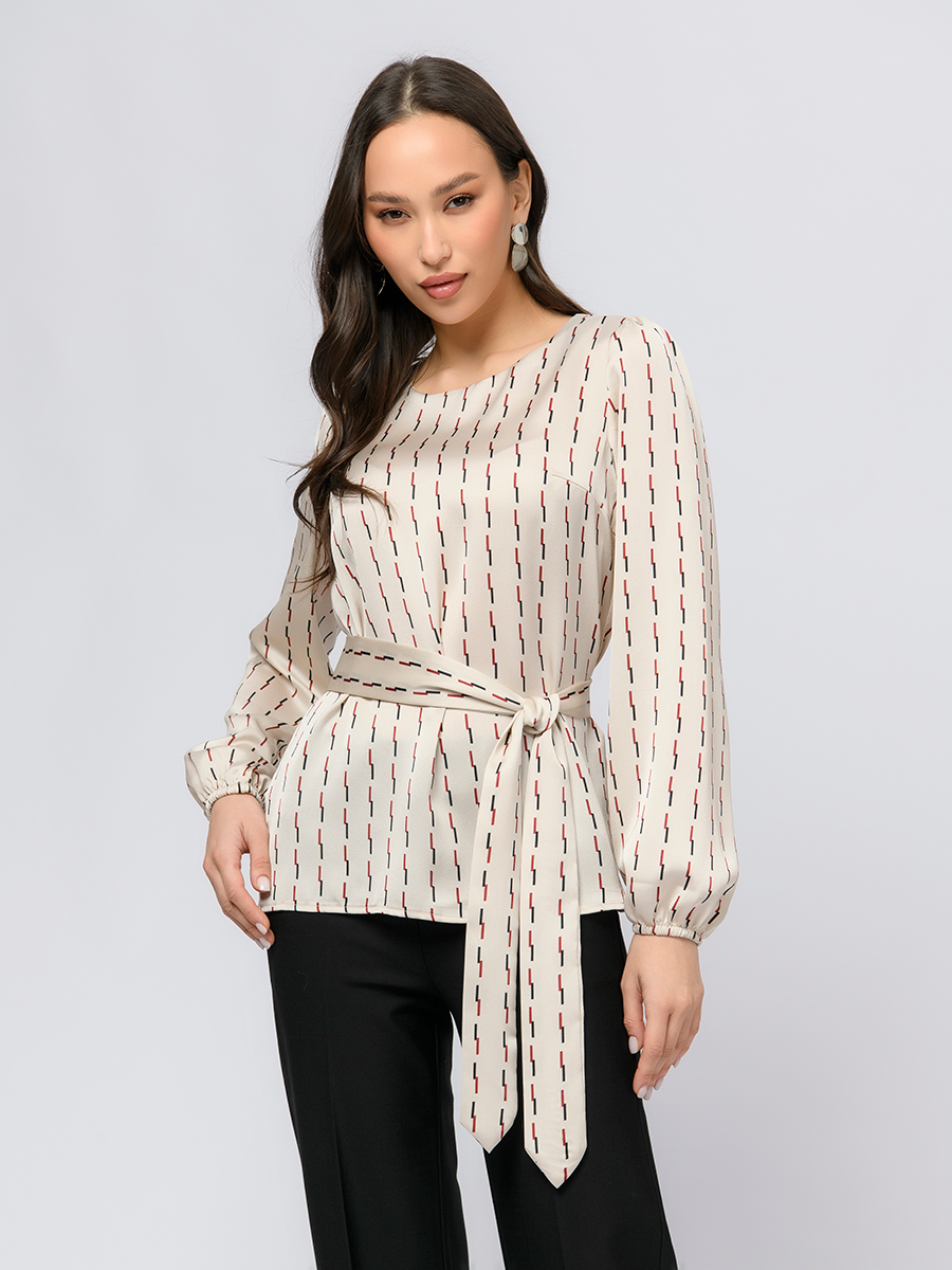 

Блуза женская 1001dress 103116 бежевая 44 RU, Бежевый, 103116