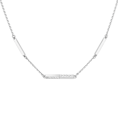 Колье из золота с фианитом 40-45 см PLATINA jewelry 07-0259-00-401-1120