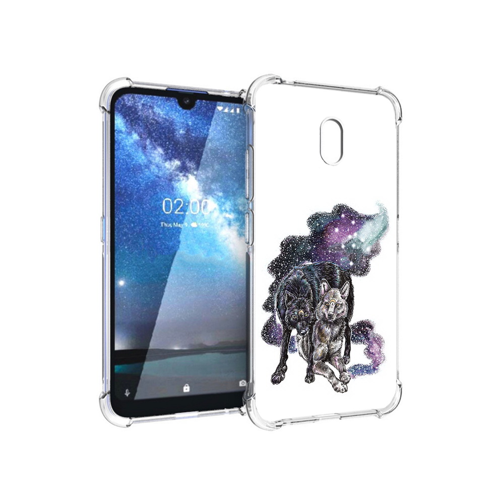 

Чехол MyPads Tocco для Nokia 2.2 звездные волки (PT134721.103.352), Прозрачный, Tocco