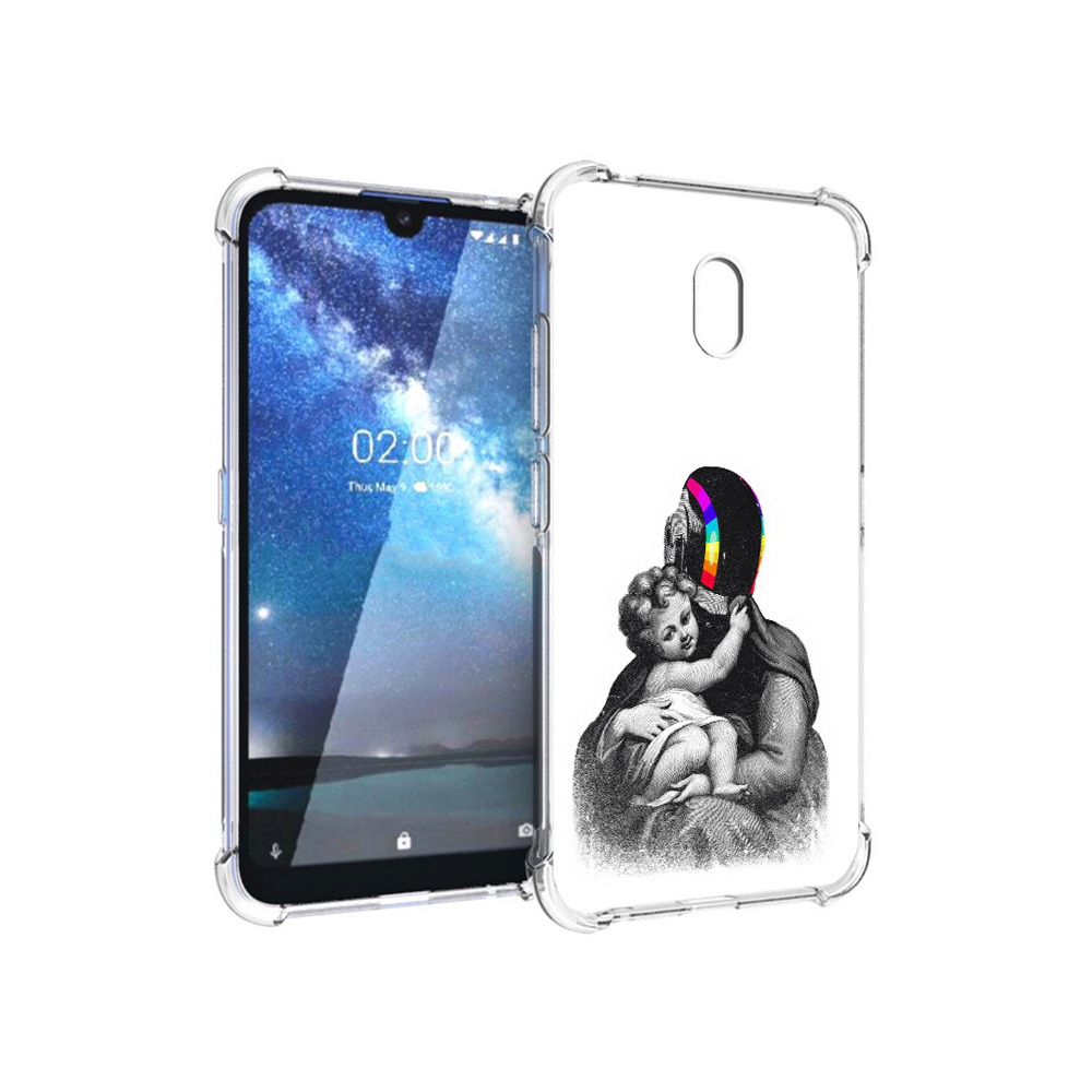 

Чехол MyPads Tocco для Nokia 2.2 защитник в шлеме (PT134721.103.350), Прозрачный, Tocco