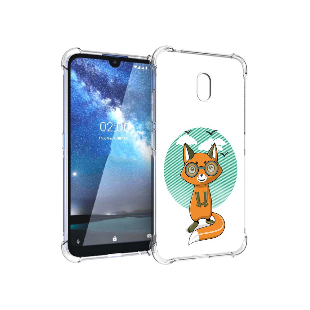 

Чехол MyPads Tocco для Nokia 2.2 задумчивая лиса (PT134721.103.348), Прозрачный, Tocco